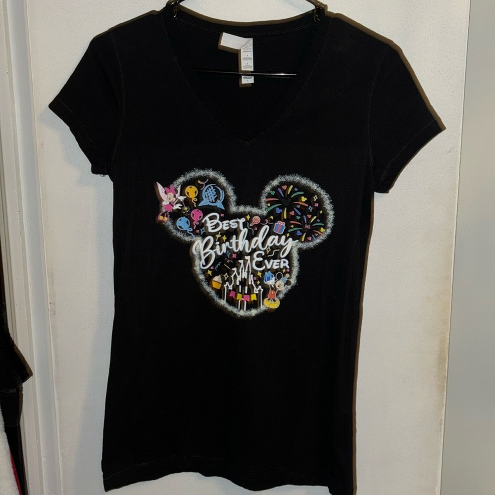 Disney World or Disneyland - birthday tshirt! Size large.